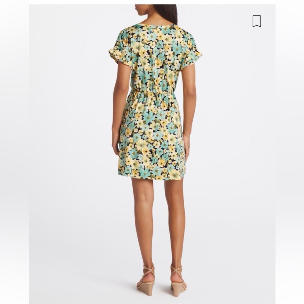 Stitch Fix French Grey Floral Dress - Picture 2 of 3